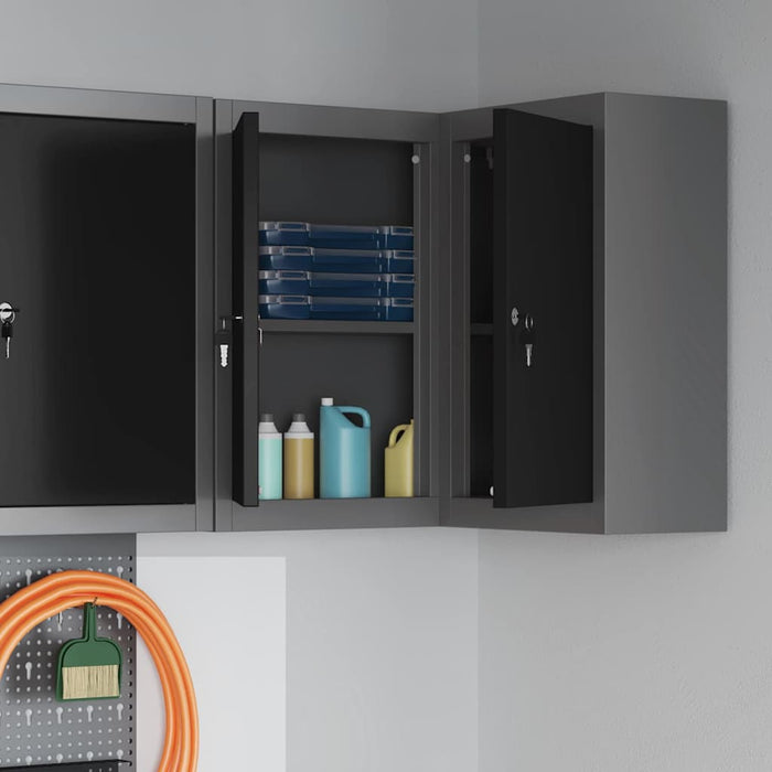 Dulap pentru unelte cu raft Negru și Gri 55 x 55 x 55 cm - WALTI WALTI