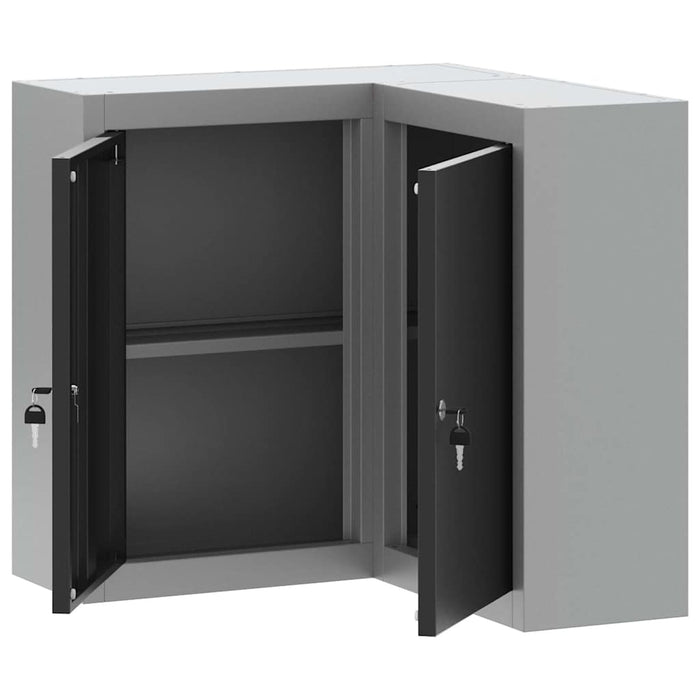 Dulap pentru unelte cu raft Negru și Gri 55 x 55 x 55 cm - WALTI WALTI
