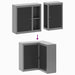 Dulap pentru unelte cu raft Negru și Gri 55 x 55 x 55 cm - WALTI WALTI