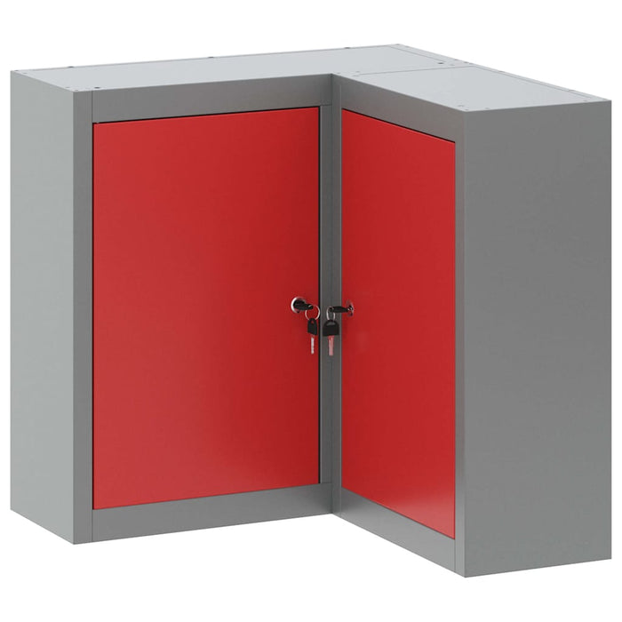 Dulap pentru unelte cu raft Roșu și gri 55 x 55 x 55 cm - WALTI WALTI
