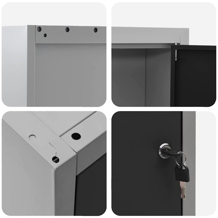 Dulap pentru unelte cu raft Negru și Gri 50 x 20 x 55 cm WALTI