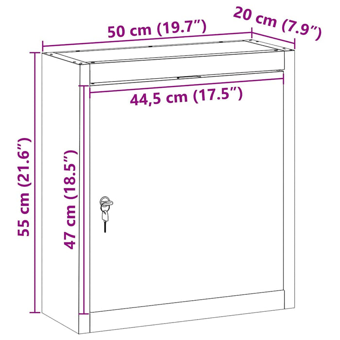 Dulap pentru unelte cu raft Roșu și gri 50 x 20 x 55 cm - WALTI WALTI