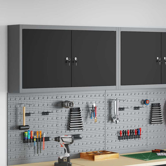 Dulap pentru unelte cu raft Negru și Gri 50 x 20 x 55 cm - WALTI WALTI