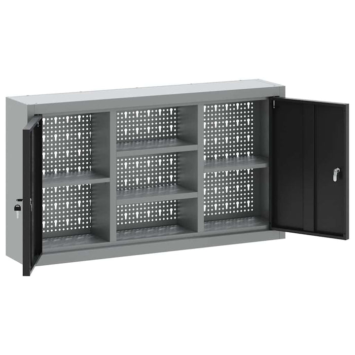 Dulap pentru unelte cu raft Negru și Gri 50 x 20 x 55 cm - WALTI WALTI