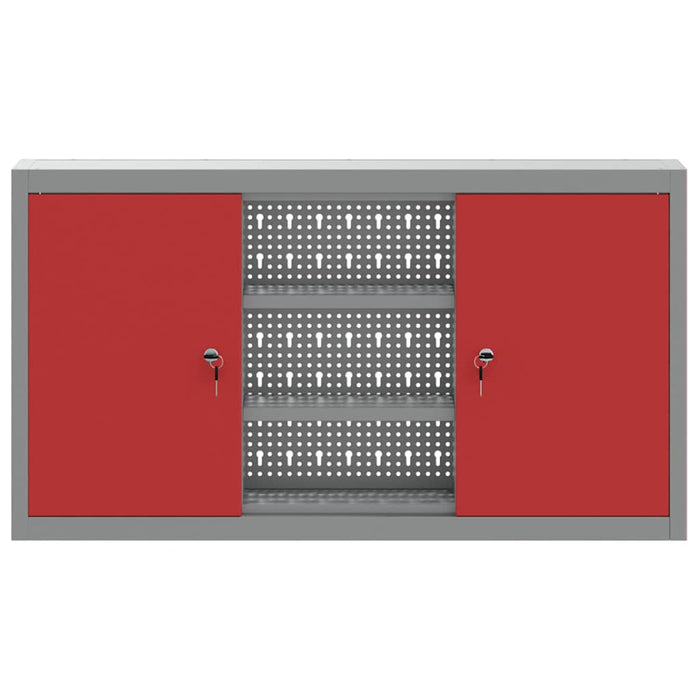 Dulap pentru unelte cu raft Roșu și gri 50 x 20 x 55 cm - WALTI WALTI
