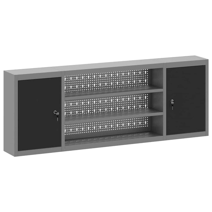 Dulap pentru unelte cu raft Negru și Gri 50 x 20 x 55 cm - WALTI WALTI