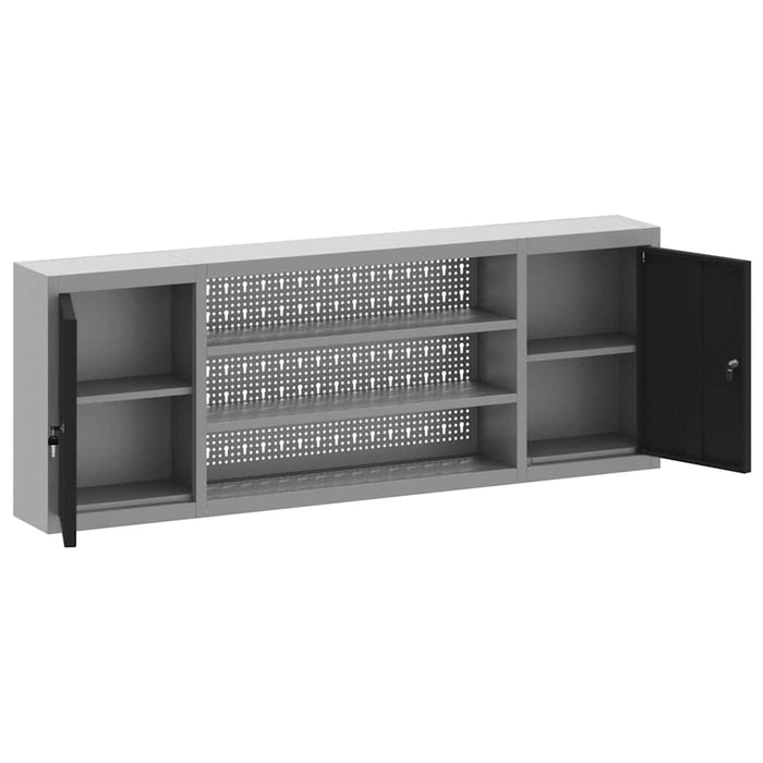 Dulap pentru unelte cu raft Negru și Gri 50 x 20 x 55 cm - WALTI WALTI