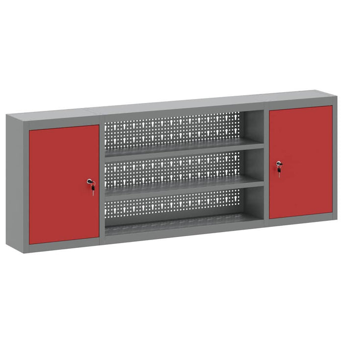 Dulap pentru unelte cu raft Roșu și gri 150 x 20 x 55 cm WALTI