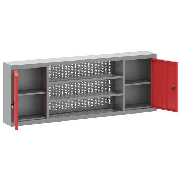 Dulap pentru unelte cu raft Roșu și gri 150 x 20 x 55 cm WALTI