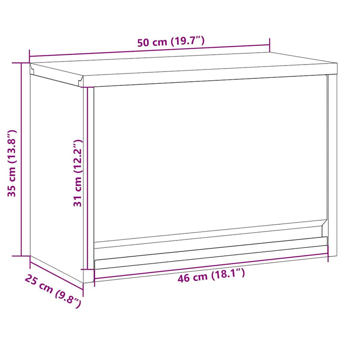 Dulap pentru unelte cu depozitare Roșu și gri 50 x 25 x 35 cm - WALTI WALTI
