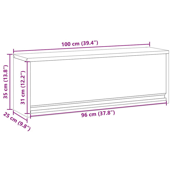 Dulap pentru unelte cu depozitare Negru și Gri 100 x 25 x 35 cm - WALTI WALTI
