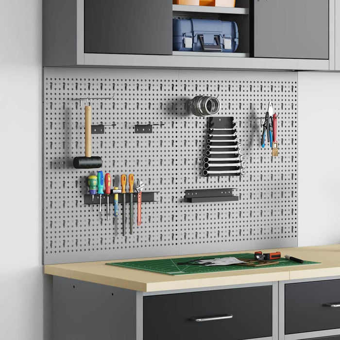 Panou de Perete pentru Unelte 2 buc. Gri 100 x 1 x 60 cm WALTI