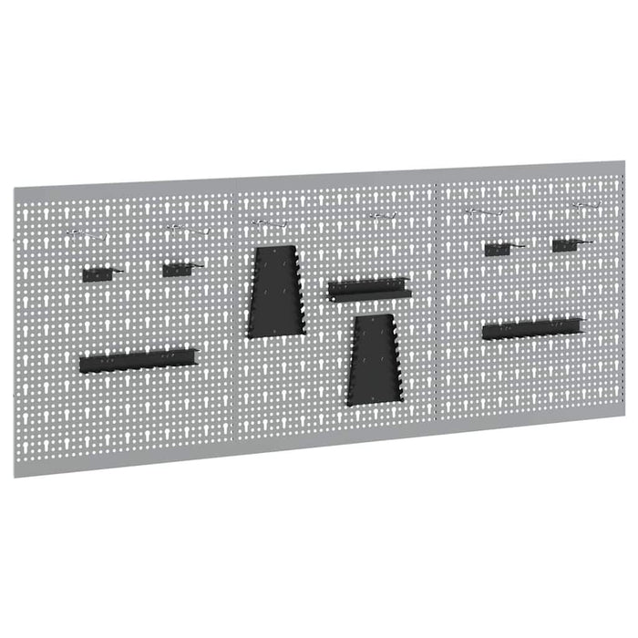 Panou de Perete pentru Unelte 3 buc. Gri 150 x 1 x 60 cm WALTI