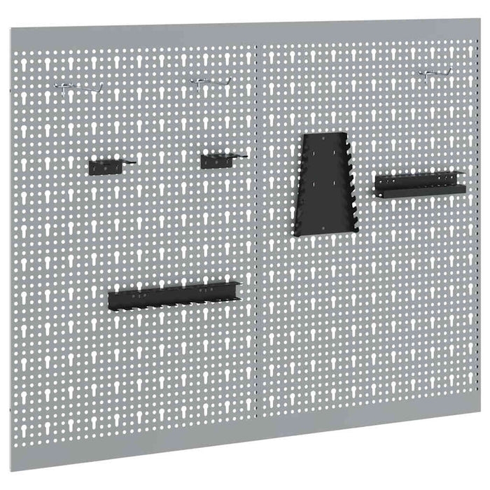 Panou de Perete pentru Unelte 2 pcs Gri 100 x 1 x 80 cm - WALTI WALTI