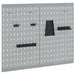 Panou de Perete pentru Unelte 2 pcs Gri 100 x 1 x 80 cm - WALTI WALTI