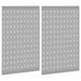 Panou de Perete pentru Unelte 2 pcs Gri 100 x 1 x 80 cm - WALTI WALTI