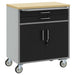 Banc de lucru cu sertar cu roata Negru și Gri 75 x 45 x 85 cm - WALTI WALTI