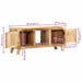 Dulap TV, 105x46x32 cm, lemn masiv mango brut - WALTI WALTI