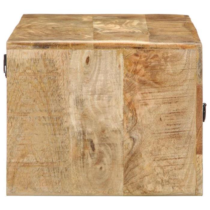 Dulap TV montat pe perete 100x32x25 cm lemn masiv Mango brut - WALTI WALTI