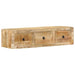 Dulap TV montat pe perete 100x32x25 cm lemn masiv Mango brut - WALTI WALTI