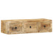 Dulap TV montat pe perete 100x32x25 cm lemn masiv Mango brut - WALTI WALTI