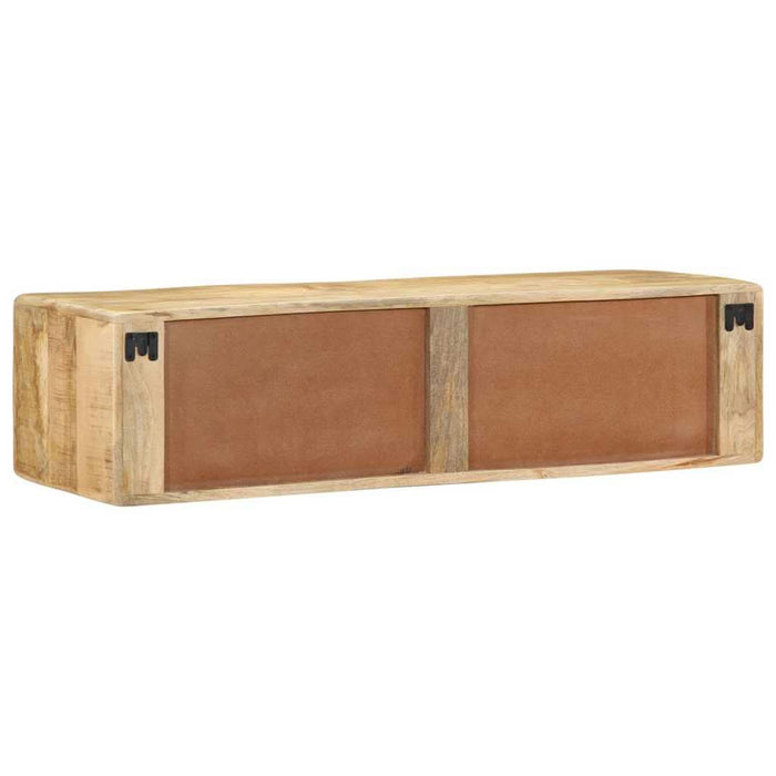 Dulap TV montat pe perete 100x32x25 cm lemn masiv Mango brut - WALTI WALTI