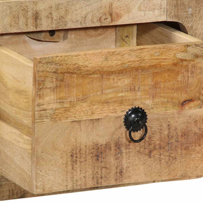 Dulap TV montat pe perete 100x32x25 cm lemn masiv Mango brut - WALTI WALTI