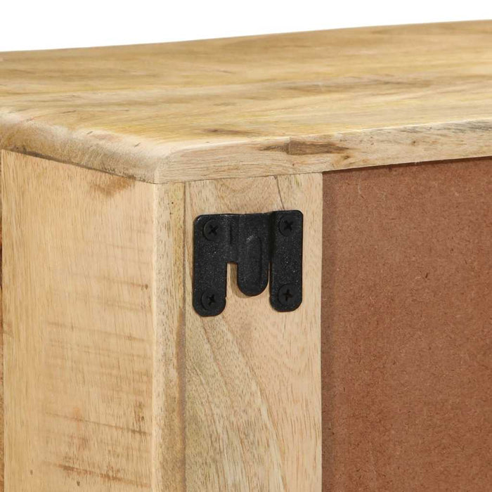 Dulap TV montat pe perete 100x32x25 cm lemn masiv Mango brut - WALTI WALTI