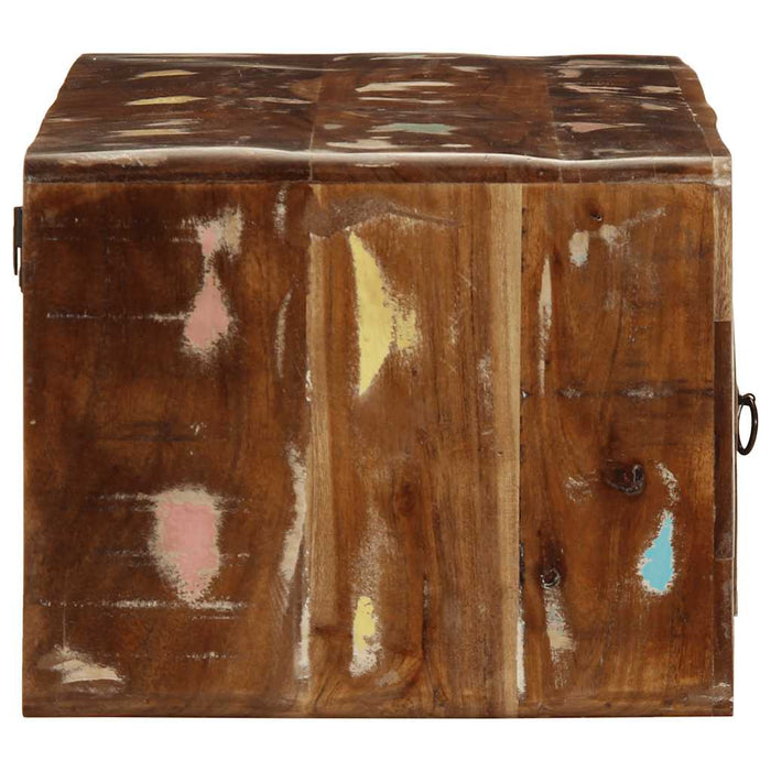 Dulap TV montat pe perete 100x32x25 cm, lemn masiv reciclat - WALTI WALTI