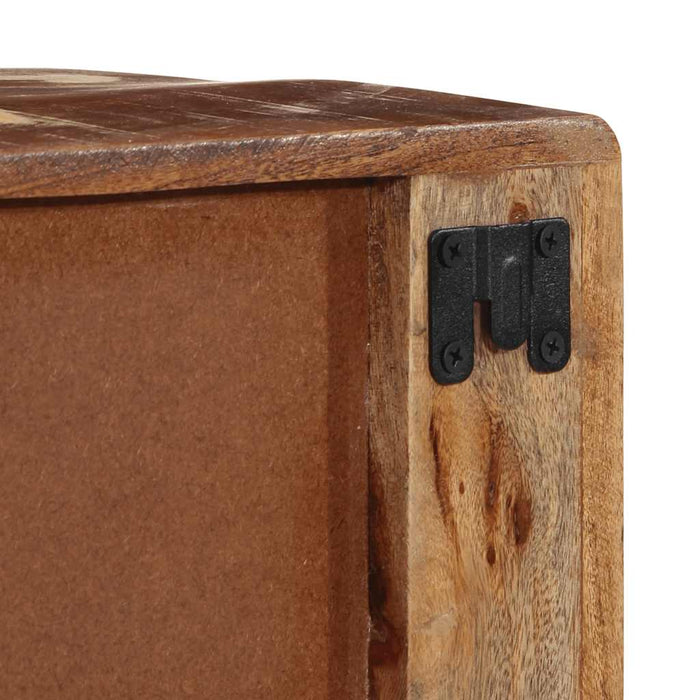 Dulap TV montat pe perete 100x32x25 cm, lemn masiv reciclat - WALTI WALTI