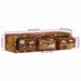 Dulap TV montat pe perete 100x32x25 cm, lemn masiv reciclat - WALTI WALTI