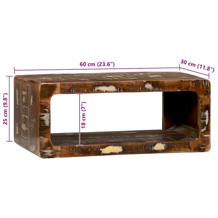 Cabinet TV Multicolour 60 x 30 x 25 cm Lemn masiv recuperat - WALTI WALTI