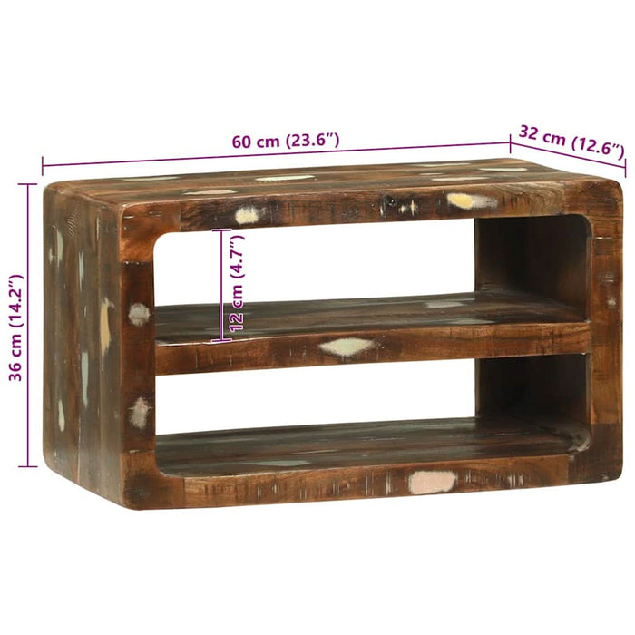 Cabinet TV Multicolour 60 x 32 x 36 cm Lemn masiv recuperat - WALTI WALTI