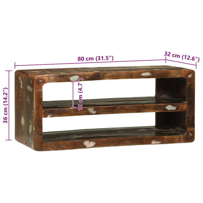 Cabinet TV Multicolour 80 x 32 x 36 cm Lemn masiv recuperat - WALTI WALTI