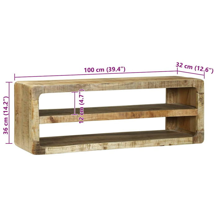 Cabinet TV cu raft Maro 100 x 32 x 36 cm Lemn masiv de mango - WALTI WALTI
