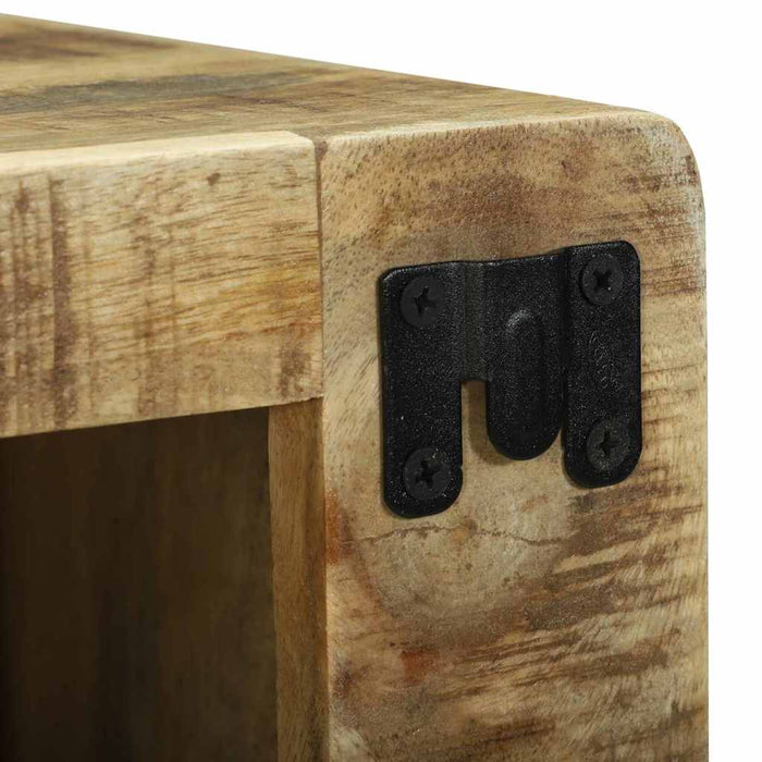 Unitate TV cu raft 2 pcs Maro Lemn masiv de mango nefinisat - WALTI WALTI