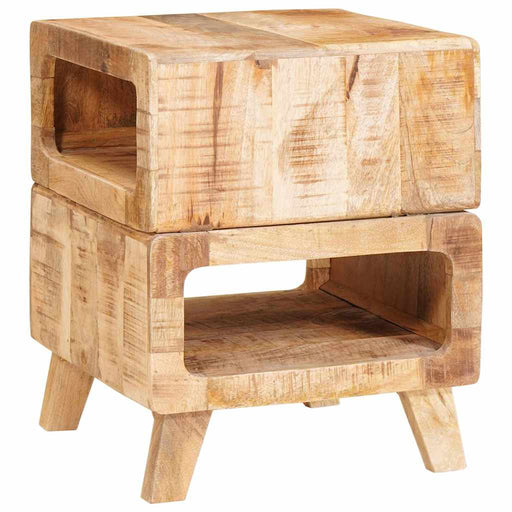 Mese de capăt cu raft Maro 40 x 40 x 49 cm Lemn masiv de mango - WALTI WALTI