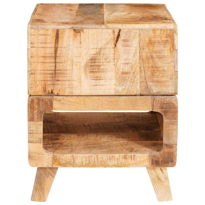 Mese de capăt cu raft Maro 40 x 40 x 49 cm Lemn masiv de mango - WALTI WALTI