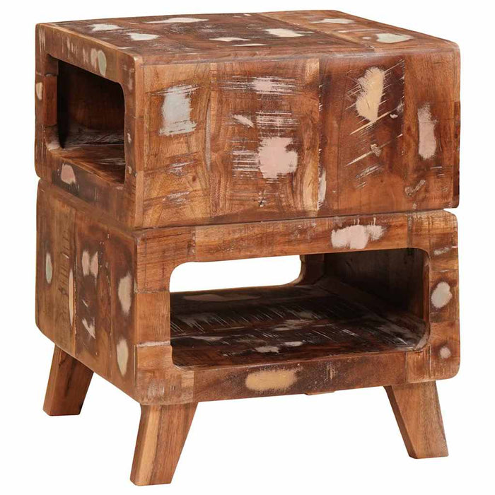 Mese de capăt Multicolour 40 x 40 x 49 cm Lemn masiv reciclat - WALTI WALTI