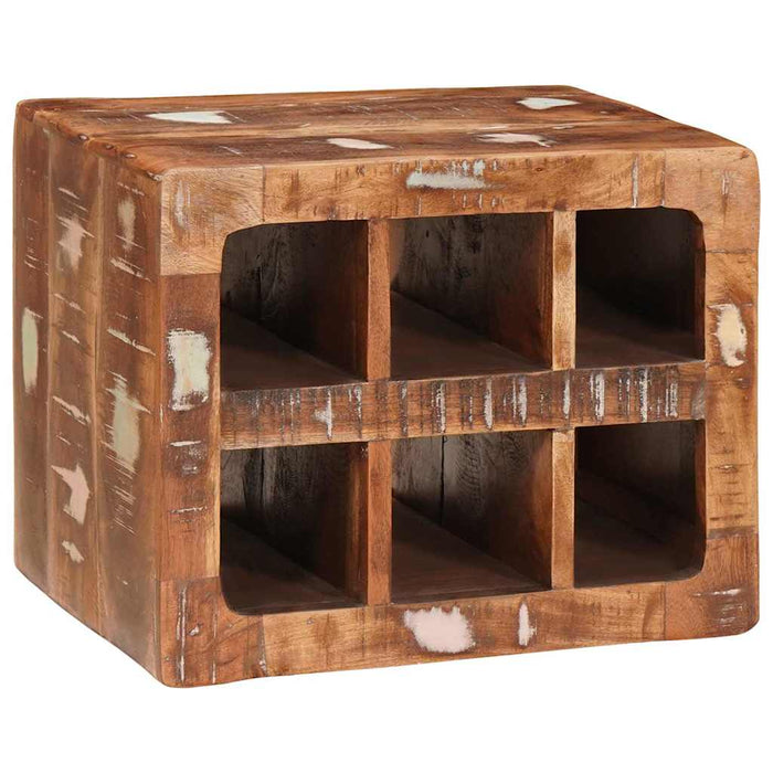 Raft pentru vin Maro 44 x 30 x 35 cm Lemn reciclat masiv - WALTI WALTI