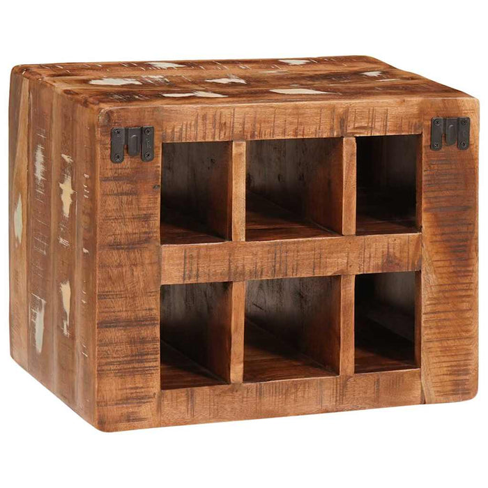 Raft pentru vin Maro 44 x 30 x 35 cm Lemn reciclat masiv - WALTI WALTI