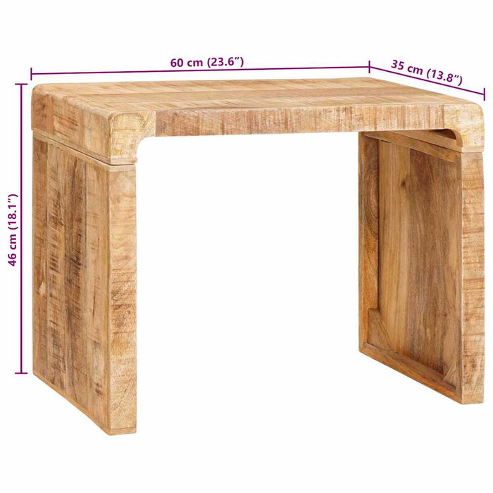 Masă laterală Maro 60 x 35 x 46 cm Lemn de mango solid - WALTI WALTI