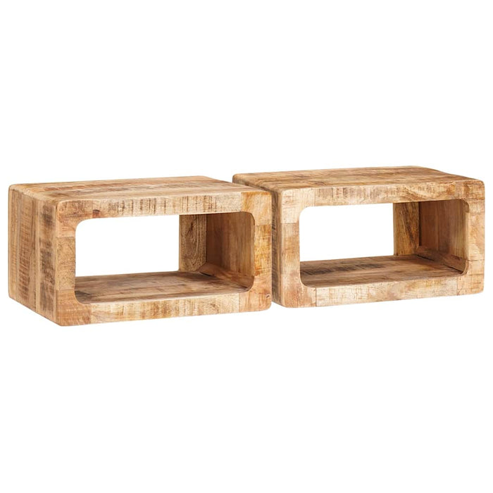 Noptieră 2 pcs Maro 45 x 30 x 24 cm Lemn de mango solid - WALTI WALTI