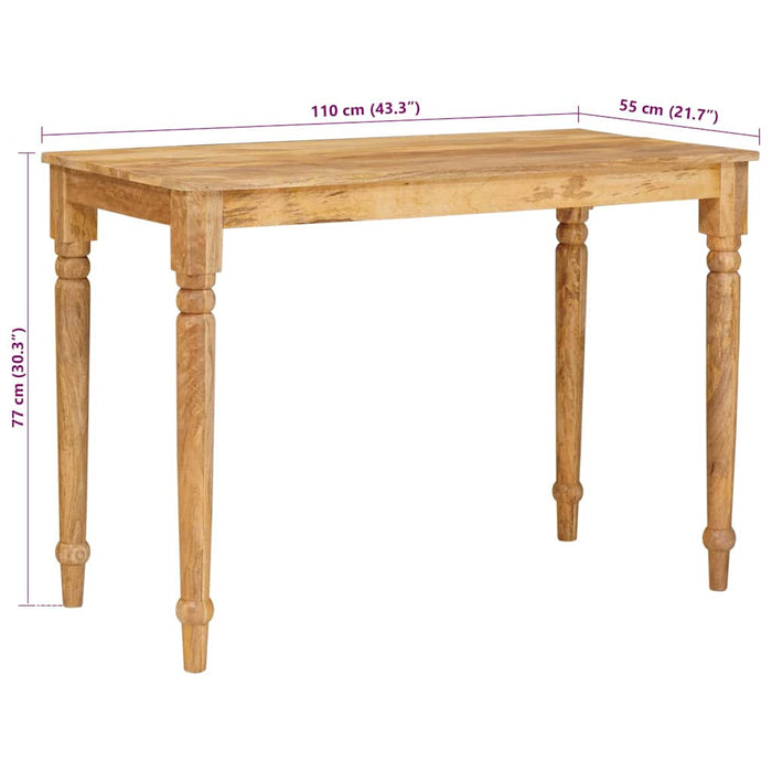 Masă de cafea Maro 110 x 55 x 77 cm Lemn de mango solid - WALTI WALTI