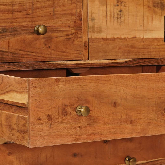 Comodă cu sertar natural 55 x 30 x 90 cm Lemn Solid de Acacia - WALTI WALTI