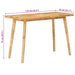 Masă de dining natural 100 x 55 x 75 cm Lemn de mango solid - WALTI WALTI
