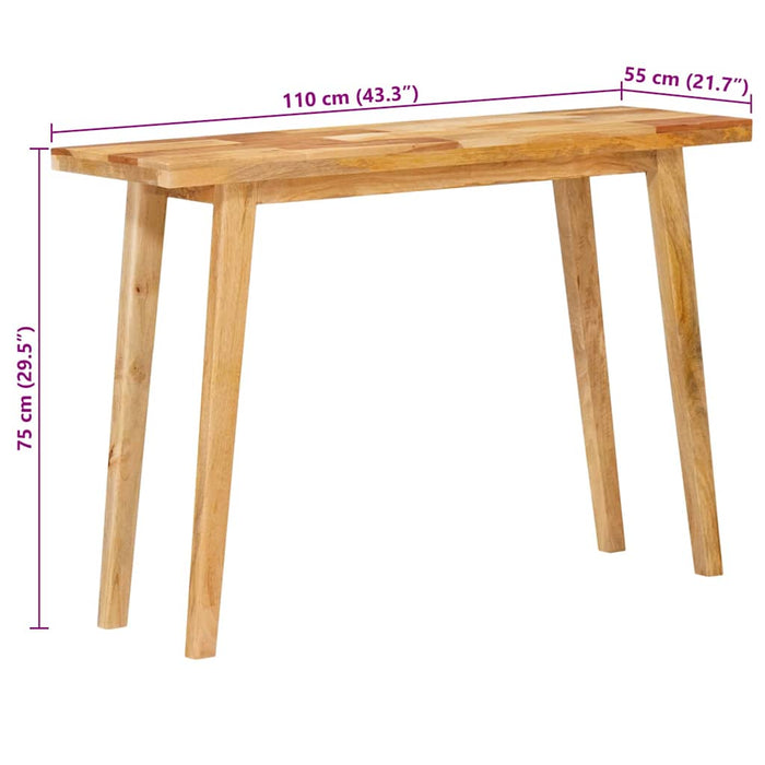 Masă de dining natural 100 x 35 x 75 cm Lemn de mango solid - WALTI WALTI