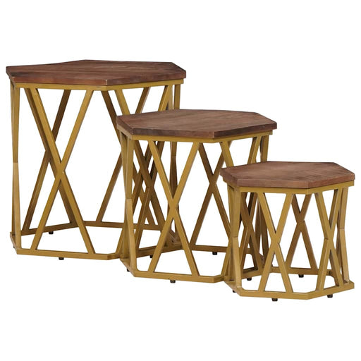 Măsuțe de cafea Maro 55 x 55 x 50 cm Lemn de mango solid - WALTI WALTI