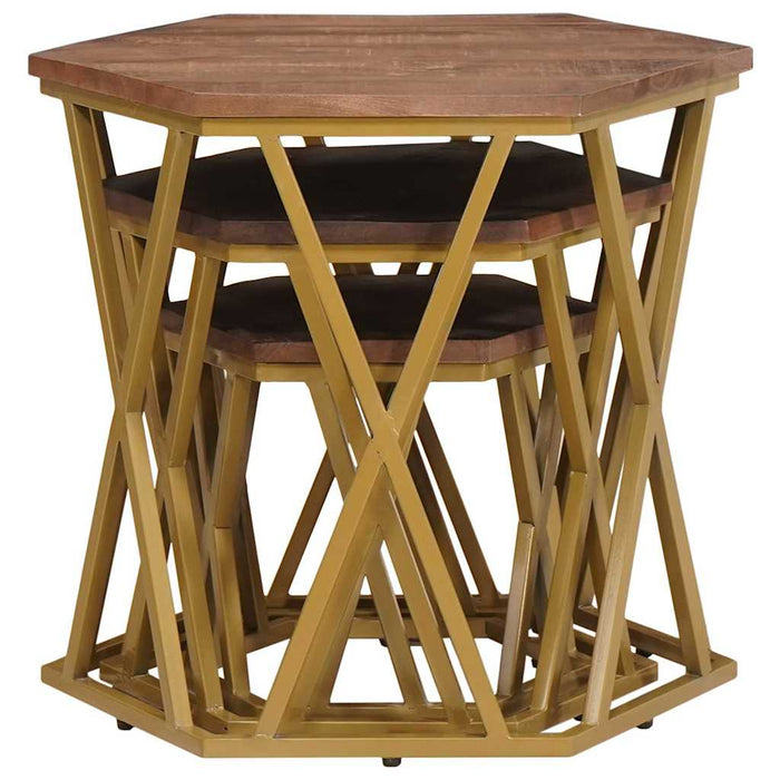 Măsuțe de cafea Maro 55 x 55 x 50 cm Lemn de mango solid - WALTI WALTI
