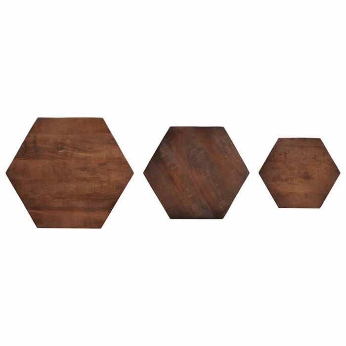 Măsuțe de cafea Maro 55 x 55 x 50 cm Lemn de mango solid - WALTI WALTI